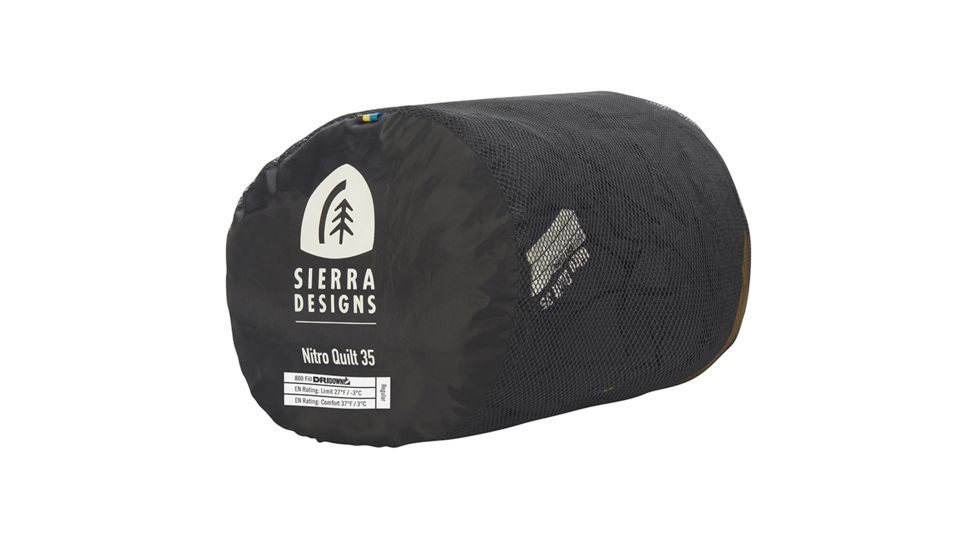 Sierra Designs Nitro Quilt 800F 35 Deg, Blue, Yellow, Peat, REG, 80710419R