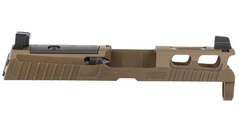 SIG SAUER Pro-Cut Slide Assembly w/X-Ray3 Day/Night Suppressor Sights, P320 Sub-Compact/XCompact, 9mm Luger, 3.6 in Barrel, Optic Ready, PVD Stainless Steel, Coyote Brown, 8900951