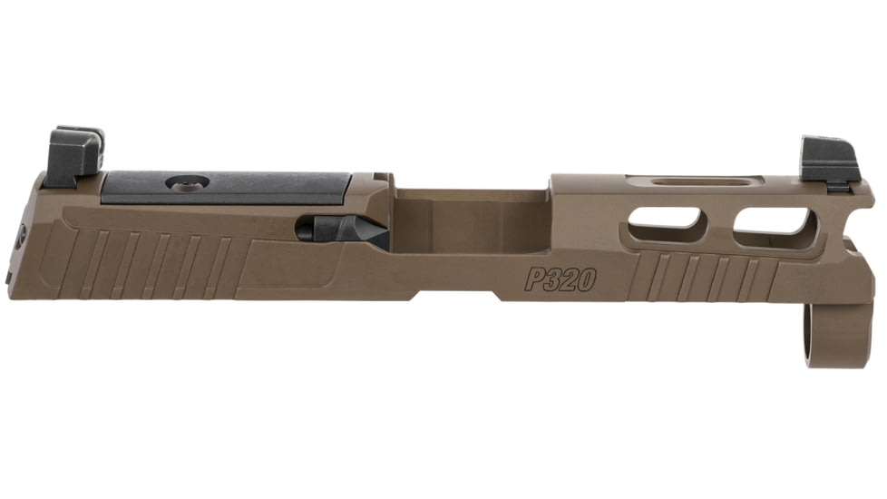 SIG SAUER Pro-Cut Slide Assembly w/X-Ray3 Day/Night Suppressor Sights, P320 Sub-Compact/XCompact, 9mm Luger, 3.9 in Barrel, Optic Ready, PVD Stainless Steel, Coyote Brown, 8900952