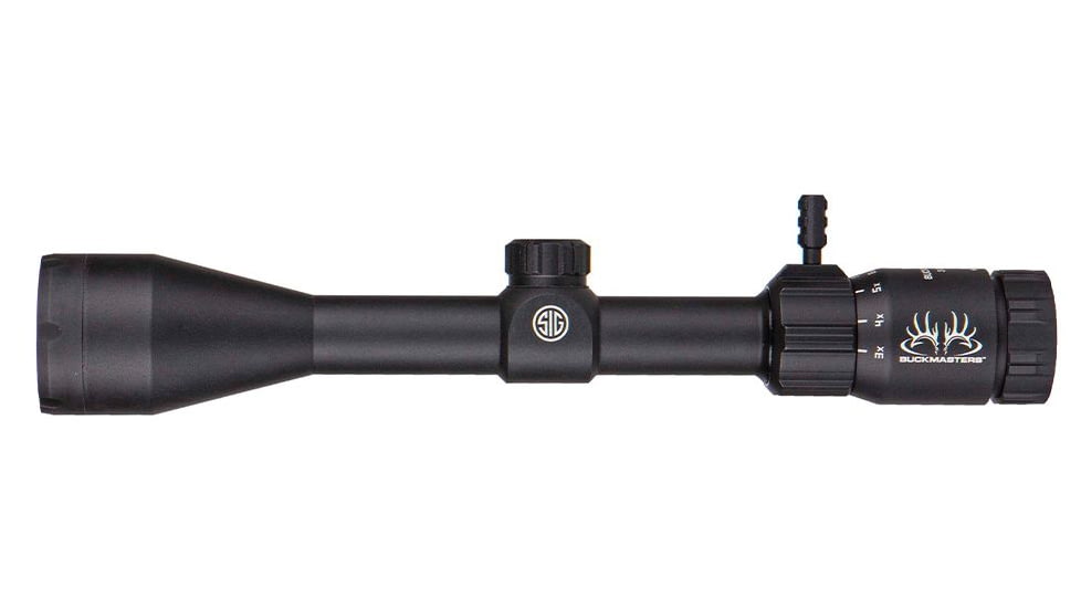 SIG SAUER Buckmaster Riflescope, 4-16x44mm, 30mm Tube, Second Focal Plane, BDC Reticle, Black, SOBM44001