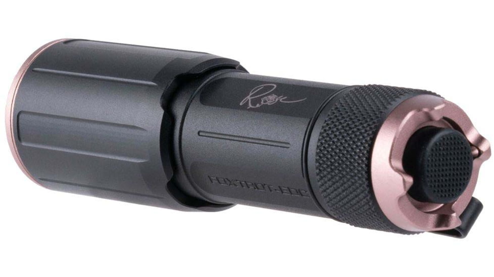 SIG SAUER Foxtrot-EDC ROSE Compact Flashlight, 18350 Lithium-Ion, 1350 Lumens, Black/Rose Gold, SOFEC0RS