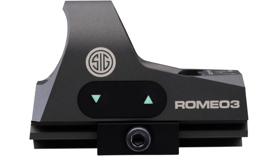 Sig Romeo 3 Miniature 1x25mm Reflex Sight w/ Riser, 3 MOA Red Dot Reticle, Graphite SOR31002
