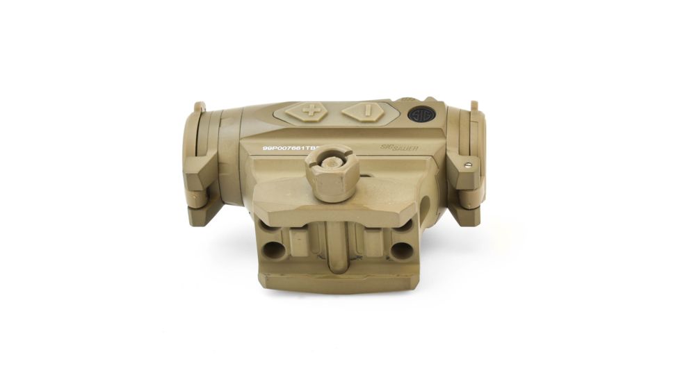 SIG SAUER Romeo4T Red Dot Sight, Ballistic Circle Dot, Solar, 0.5 MOA Adjustable, Side Battery, Hex Bolt Mount, Spacer, Flat Dark Earth, Medium, SOR43131