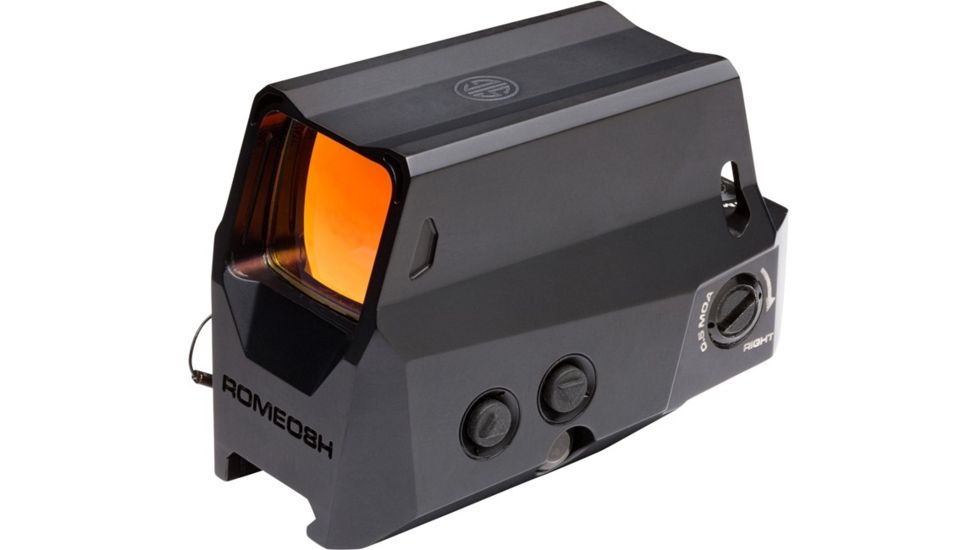 SIG SAUER Romeo8H Red Dot Sight, Ballistic Circle Dot, 0.5 MOA Adj, Side Battery, Hex Bolt Mount, Shroud, Black, NSN N, SOR81001