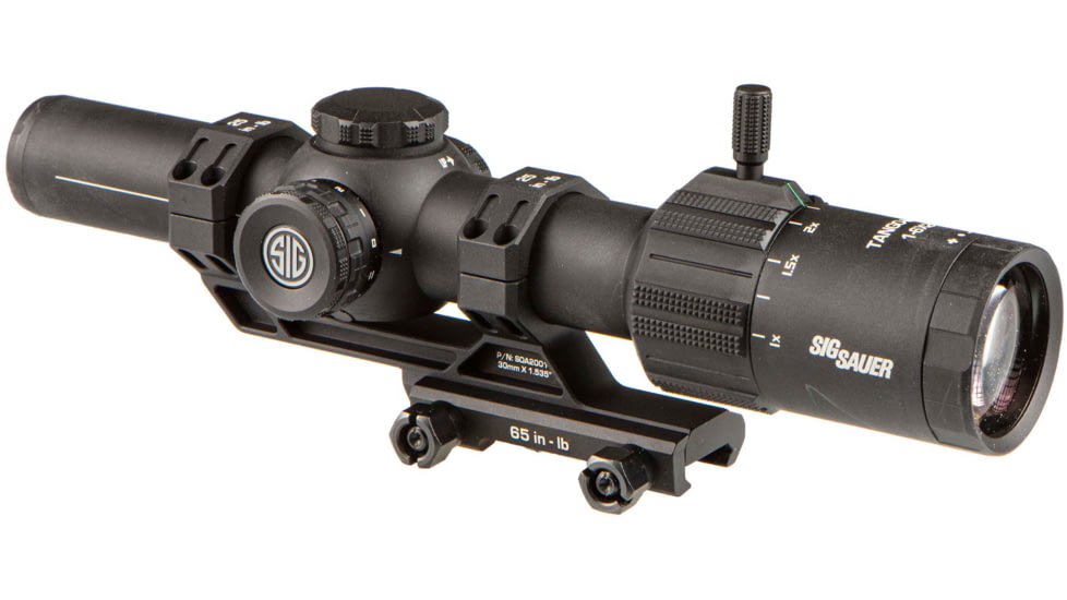 SIG SAUER Tango MSR LPVO Rifle Scope, 1-6x24mm, 30mm Tube, Second Focal Plane, Illuminated BDC6 Reticle, Black, SOT61000