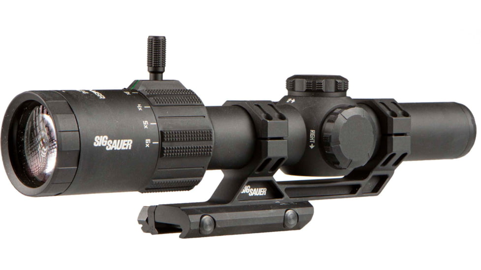 SIG SAUER Tango MSR LPVO Rifle Scope, 1-6x24mm, 30mm Tube, Second Focal Plane, Illuminated BDC6 Reticle, Black, SOT61000