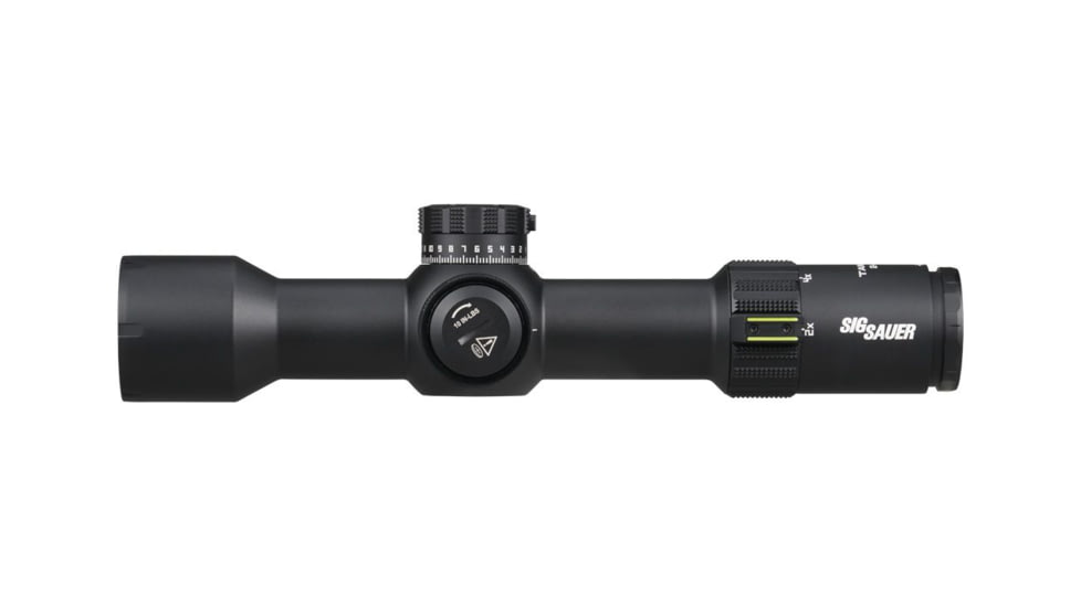 SIG SAUER TANGO DMR, Rifle Scope, 2-12X Magnification, First Focal Plane, MOA Illuminated Milling 2.0 Reticle, 42mm Objective, 30mm Main Tube, Black, SOTD62111