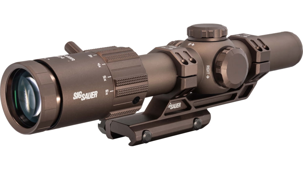 SIG SAUER Tango MSR LPVO Rifle Scope w/1.535 Mount, 1-6x24mm, 30mm Tube, Second Focal Plane, Illuminated BDC 6 Reticle, Coyote Brown, SOTM61200