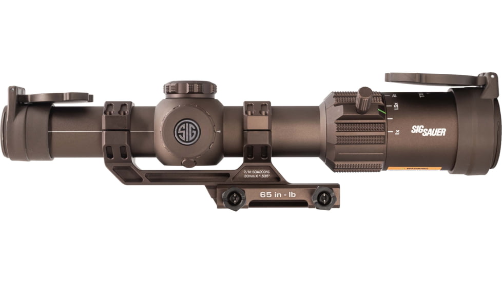 SIG SAUER Tango MSR LPVO Rifle Scope w/1.535 Mount, 1-6x24mm, 30mm Tube, Second Focal Plane, Illuminated BDC 6 Reticle, Coyote Brown, SOTM61200