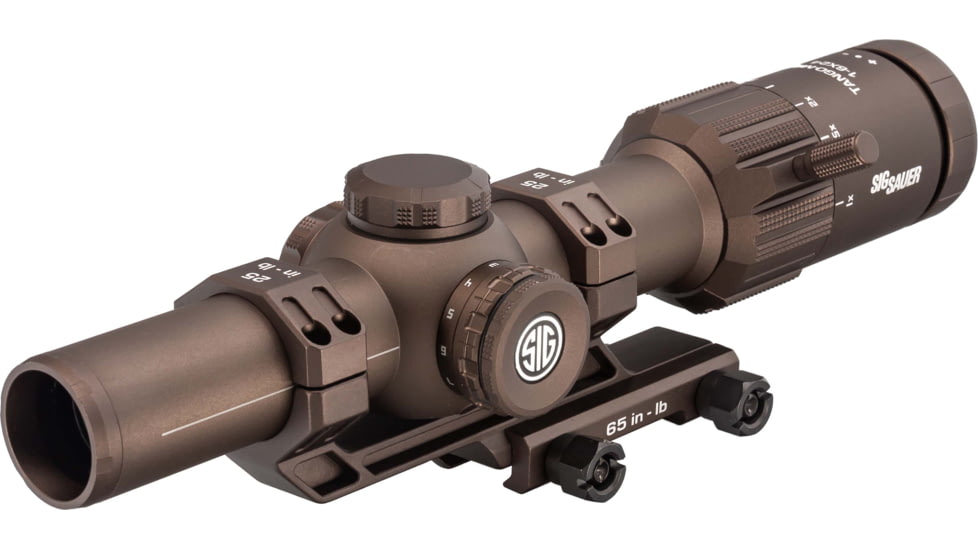 SIG SAUER Tango MSR LPVO Rifle Scope w/1.535 Mount, 1-6x24mm, 30mm Tube, Second Focal Plane, Illuminated BDC 6 Reticle, Coyote Brown, SOTM61200