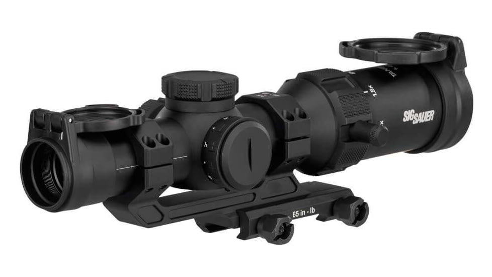 Sig Sauer TANGO SPR, Rifle Scope, 1-4X Magnification, Second Focal Plane, Hellfire Quadplex Illuminated FL-4 Reticle, 24mm Objective, 30mm Main Tube, Black, Includes ALPHA MSR 1.535" Mount, SOTS41000