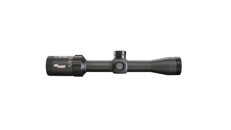 SIG SAUER Whiskey3 2-7x32mm Rifle Scope 1 inch Tube, Second Focal Plane, Black, Quadplex Reticle, MOA, SOW32201