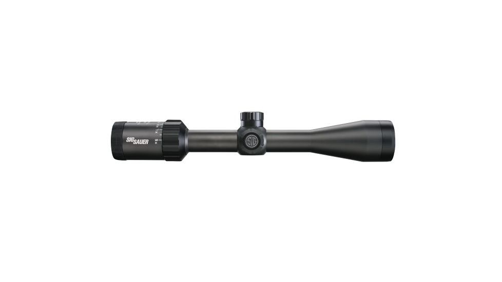 SIG SAUER Whiskey3 3-9x40mm Rifle Scope 1 inch Tube, Second Focal Plane, Black, BDC-1 Standart Quadplex Reticle, MOA, SOW33204