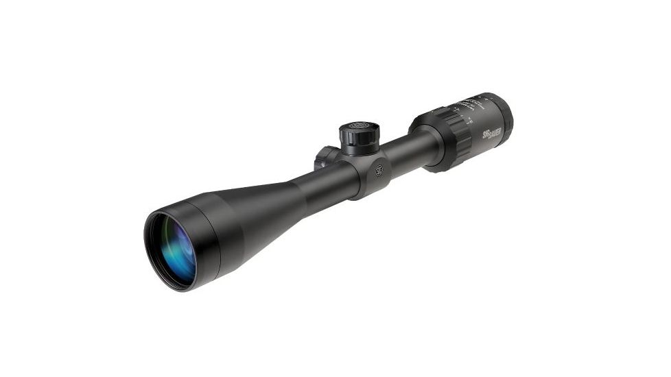 SIG SAUER Whiskey3 3-9x40mm Rifle Scope 1 inch Tube, Second Focal Plane, Black, BDC-1 Standart Quadplex Reticle, MOA, SOW33204