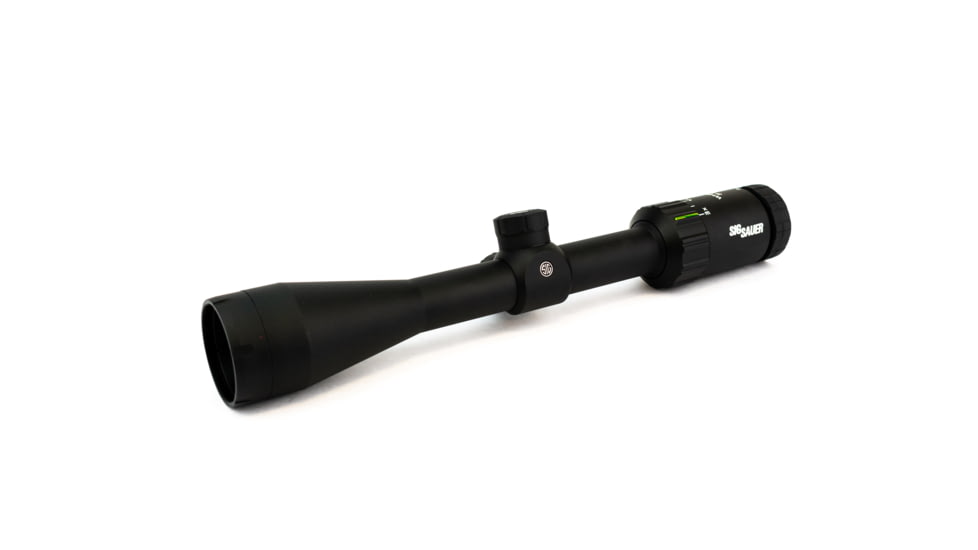 SIG SAUER Whiskey3 3-9x40mm Rifle Scope 1 inch Tube, Second Focal Plane, Black, Quadplex Reticle, MOA, SOW33202