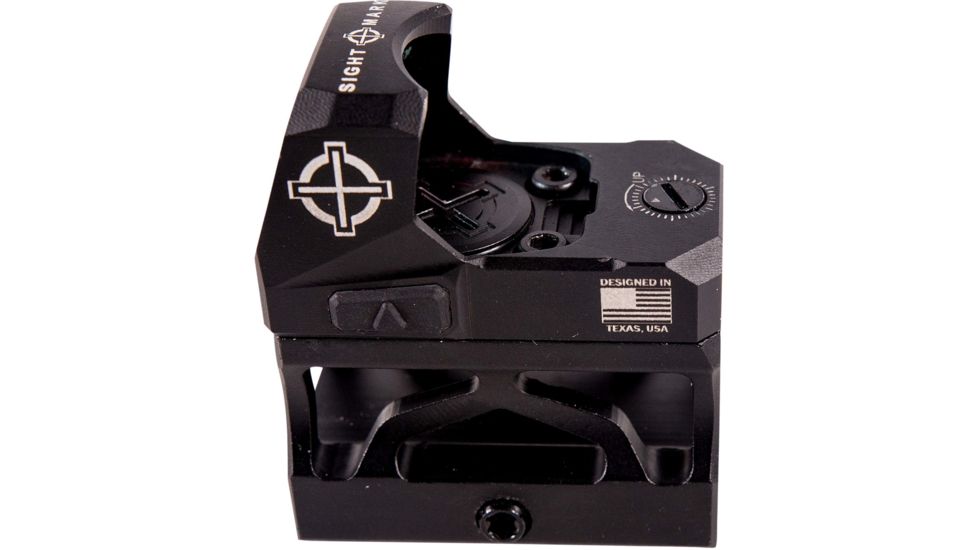 SightMark 1x Mini Shot A-Spec Reflex Sight, Red Reticle, 2 MOA, 1 MOA, 25 yd, Black, SM26045