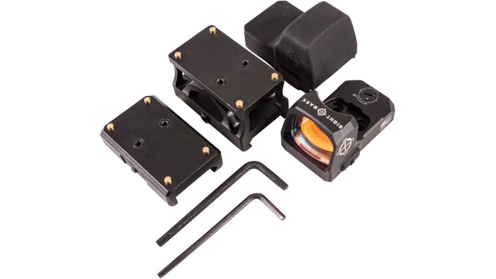 SightMark 1x Mini Shot A-Spec Reflex Sight, Red Reticle, 2 MOA, 1 MOA, 25 yd, Black, SM26045