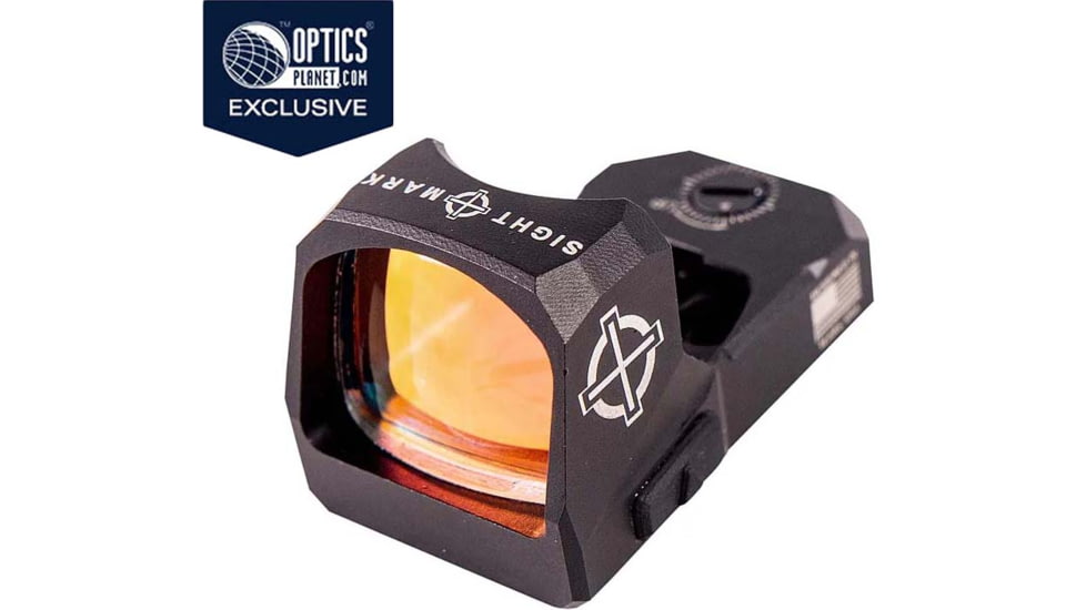 SightMark 1x Mini Shot A-Spec Reflex Sight, Red Reticle, 2 MOA, 1 MOA, 25 yd, Black, SM26045