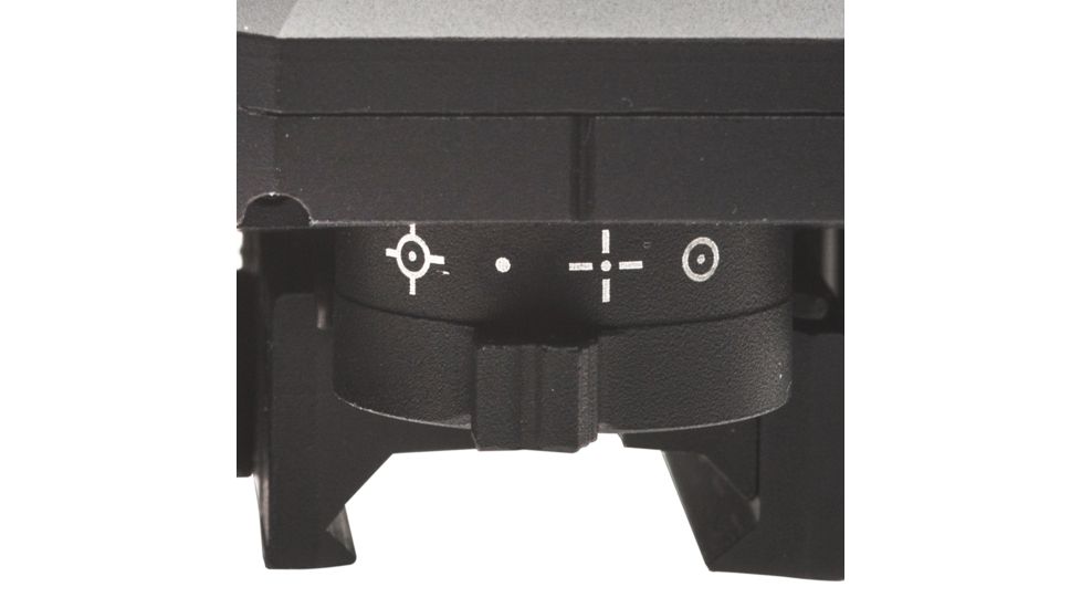 SightMark Ultra Shot Open 1x 33x24mm Reflex Red Dot Sight (A-Spec), 5 MOA dot, 3 MOA dot with 50 MOA circle, 3 MOA dot with 50 MOA crosshair, 3 MOA dot with 30 MOA circle/crosshair (subtensions total 50 MOA) Black, SM26032