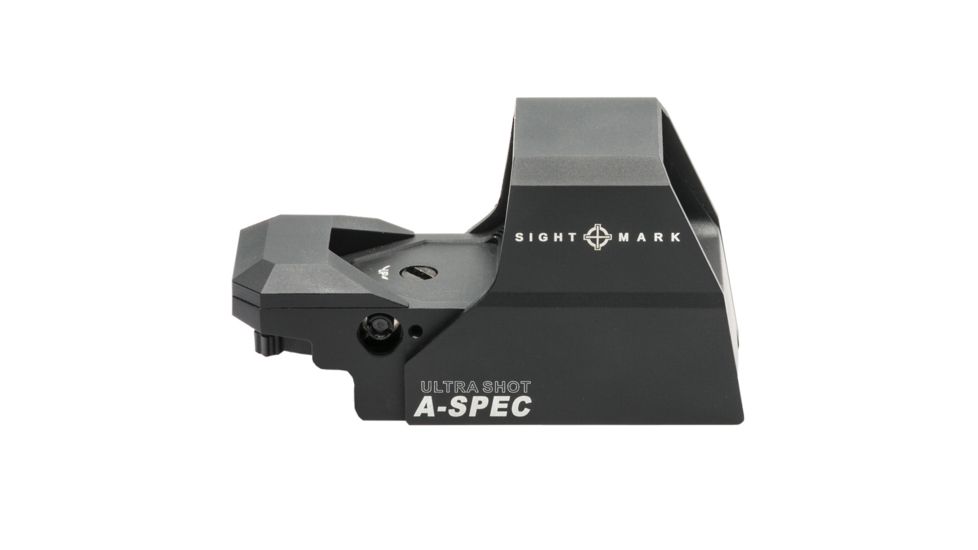 SightMark Ultra Shot Open 1x 33x24mm Reflex Red Dot Sight (A-Spec), 5 MOA dot, 3 MOA dot with 50 MOA circle, 3 MOA dot with 50 MOA crosshair, 3 MOA dot with 30 MOA circle/crosshair (subtensions total 50 MOA) Black, SM26032