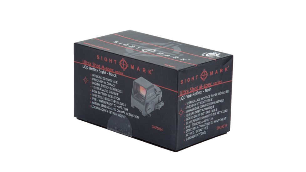Sightmark Ultra Shot M-Spec LQD Reflex Sight, 65 MOA Circle Dot, Black, SM26034