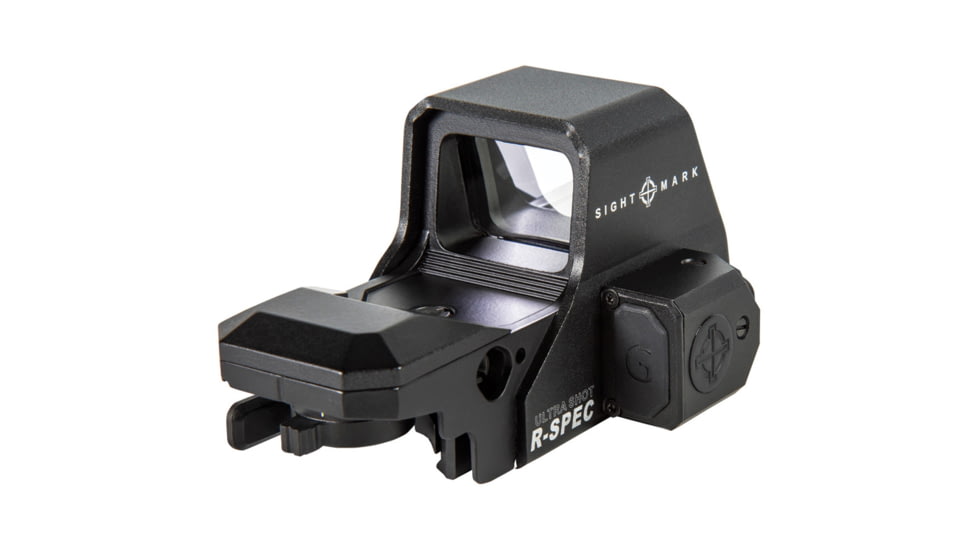SightMark Ultra Shot R-Spec 1x 33x24 mm Reflex Red Dot Sight, 5 MOA dot, 3 MOA dot with 50 MOA circle, 3 MOA dot with 50 MOA crossshair, 3 MOA dot with 30 MOA circle/crosshair (subtensions total 50 MOA), Black, SM26032