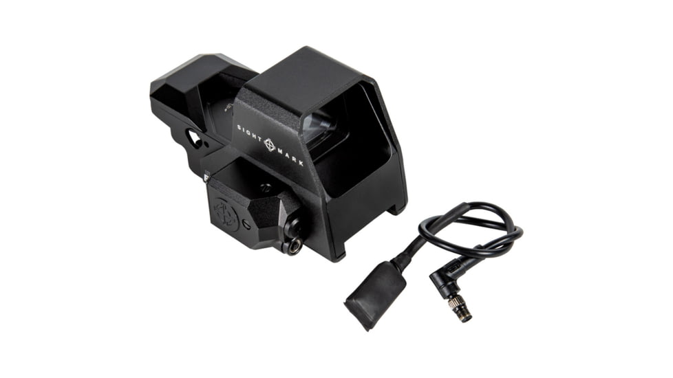 SightMark Ultra Shot R-Spec 1x 33x24 mm Reflex Red Dot Sight, 5 MOA dot, 3 MOA dot with 50 MOA circle, 3 MOA dot with 50 MOA crossshair, 3 MOA dot with 30 MOA circle/crosshair (subtensions total 50 MOA), Black, SM26034