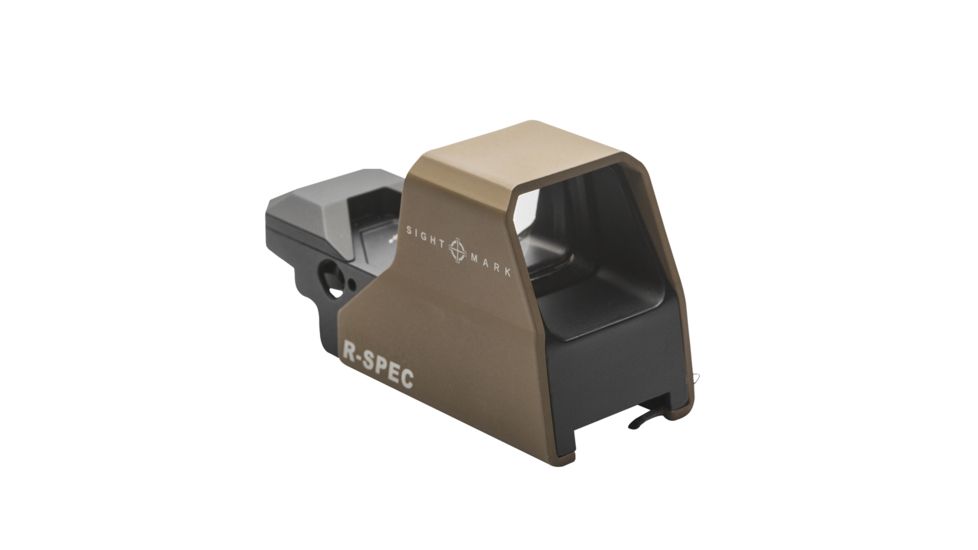 SightMark Ultra Shot R-Spec 1x 33x24 mm Reflex Red Dot Sight, 5 MOA dot, 3 MOA dot with 50 MOA circle, 3 MOA dot with 50 MOA crossshair, 3 MOA dot with 30 MOA circle/crosshair (subtensions total 50 MOA), Dark Earth, SM26031DE