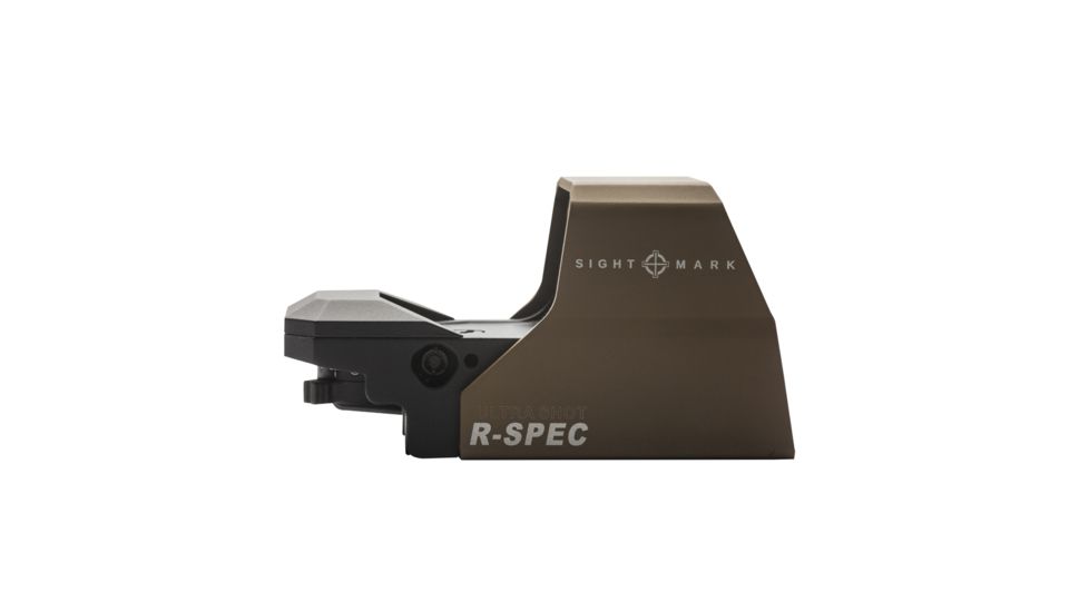 SightMark Ultra Shot R-Spec 1x 33x24 mm Reflex Red Dot Sight, 5 MOA dot, 3 MOA dot with 50 MOA circle, 3 MOA dot with 50 MOA crossshair, 3 MOA dot with 30 MOA circle/crosshair (subtensions total 50 MOA), Dark Earth, SM26031DE