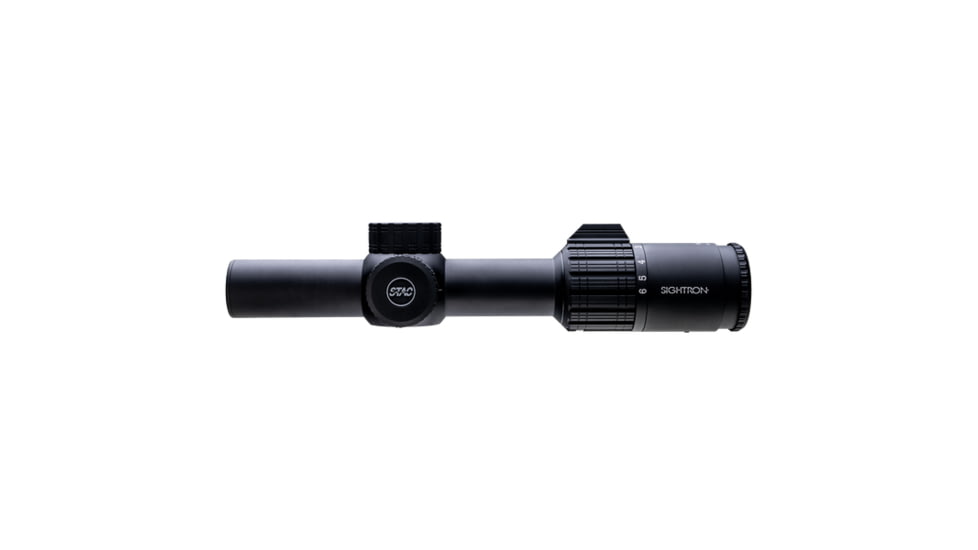 Sightron S-TAC 1-6X 24mm Rifle Scope, 30mm Tube, Second Focal Plane, IR AR1 Reticle, Matte Black, 26022