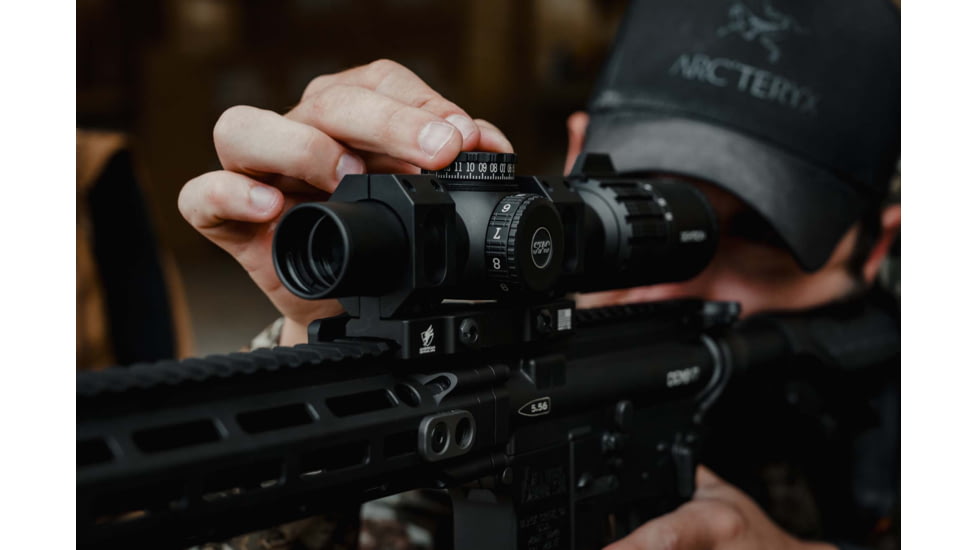 Sightron S-TAC 1-6X 24mm Rifle Scope, 30mm Tube, Second Focal Plane, IR AR1 Reticle, Matte Black, 26022