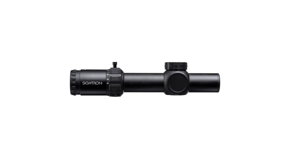 Sightron S6 Rifle Scope, 1-6x24mm, 30mm Tube, First Focal Plane, LRT IR Reticle, Matte Black, Small, 66001