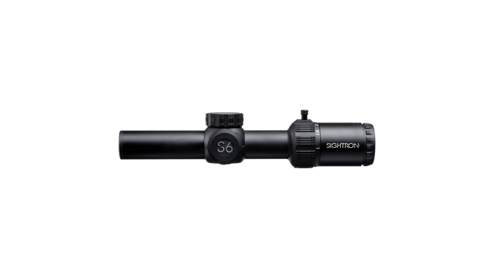 Sightron S6 Rifle Scope, 1-6x24mm, 30mm Tube, Second Focal Plane, IR4A Reticle, Matte Black, Small, 66000