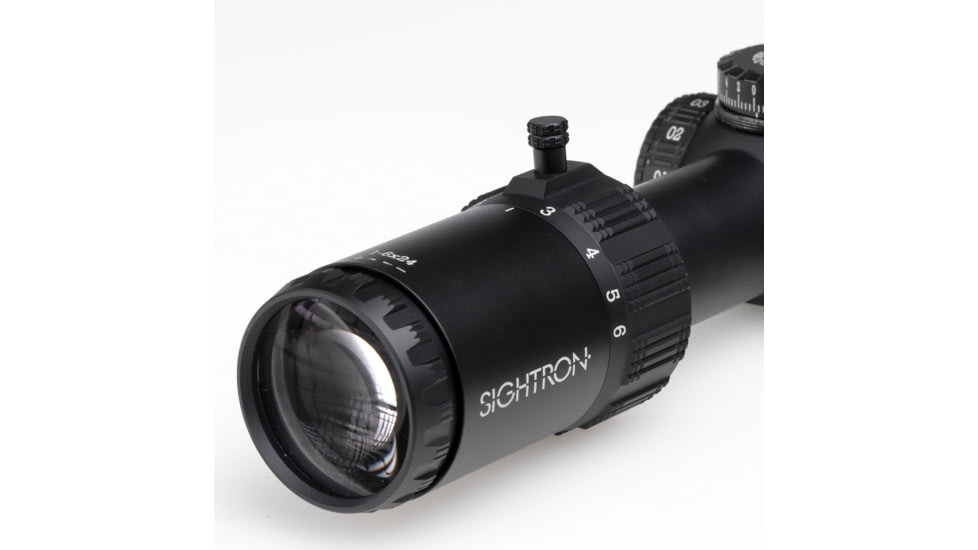 Sightron S6 Rifle Scope, 1-6x24mm, 30mm Tube, Second Focal Plane, IR4A Reticle, Matte Black, Small, 66000