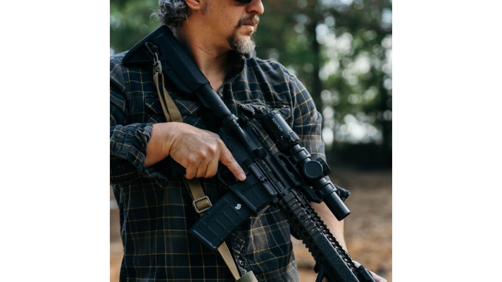 Sightron S6 Rifle Scope, 1-6x24mm, 30mm Tube, Second Focal Plane, IR4A Reticle, Matte Black, Small, 66000