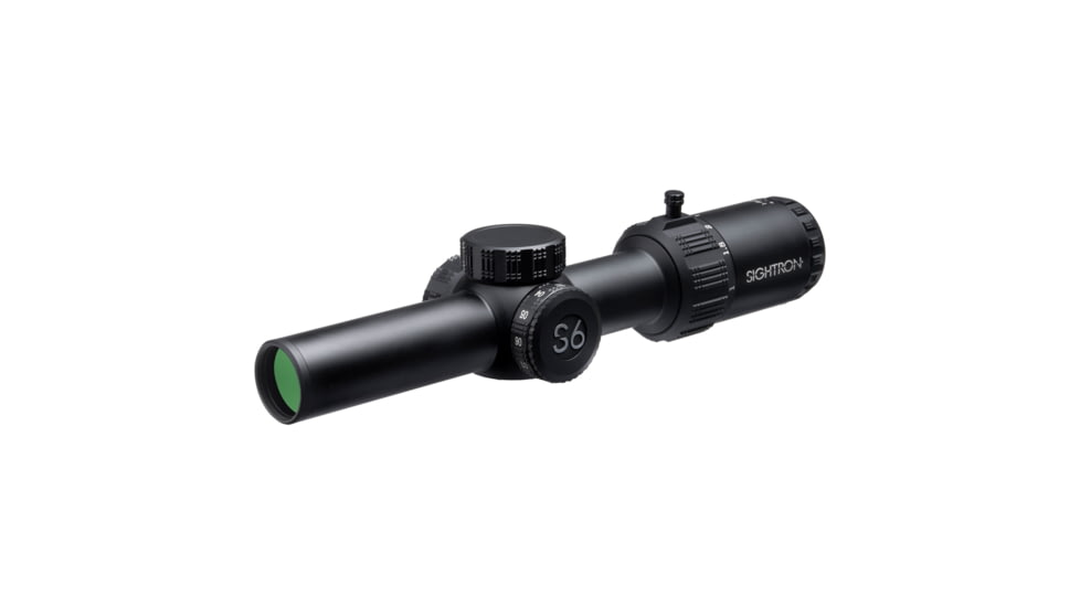 Sightron S6 Rifle Scope, 1-6x24mm, 30mm Tube, Second Focal Plane, IR4A Reticle, Matte Black, Small, 66000
