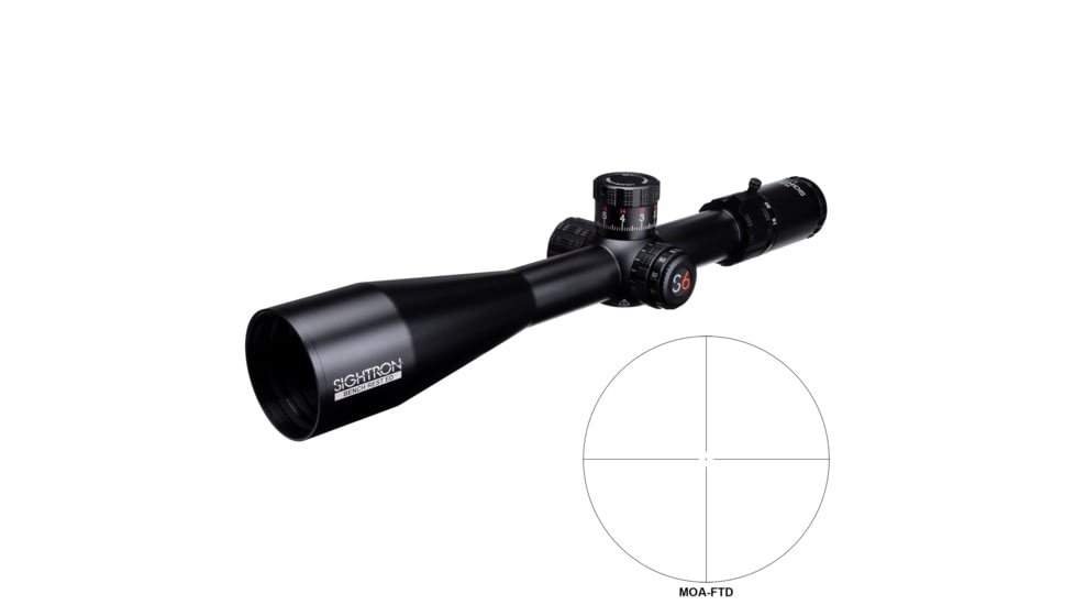 Sightron The S6 10-60x56 34 mm Tube ED Bench Rest Rifle Scope, Second Focal Plane