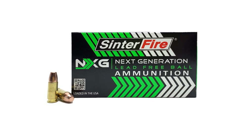 SinterFire NXG .40 S&amp;W 125grain Lead-Free Ball Brass Cased Pistol Ammo, 50 Rounds, SF40125NXG(50)