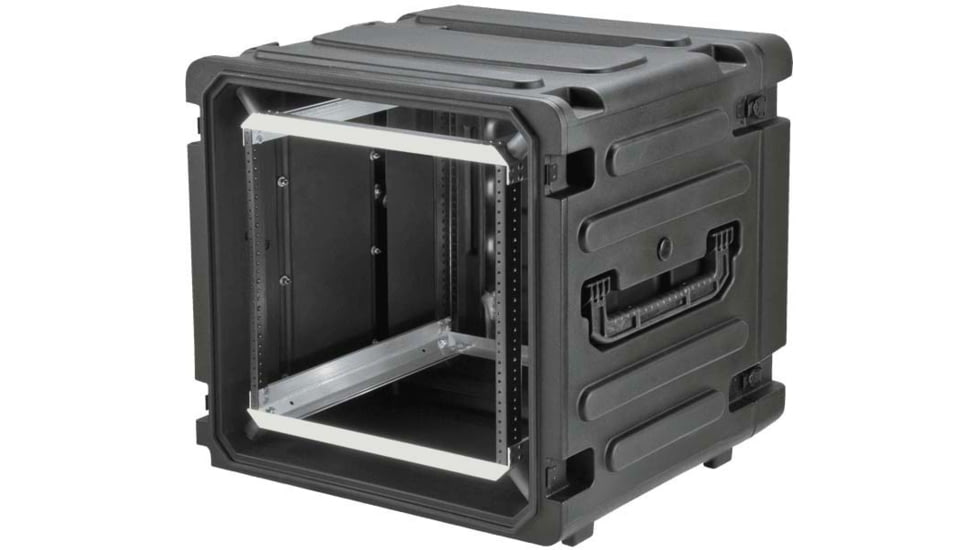SKB Cases 12U Shock Mount - Rack, Wth Wheels And Handle, 3SKB-R12U20W