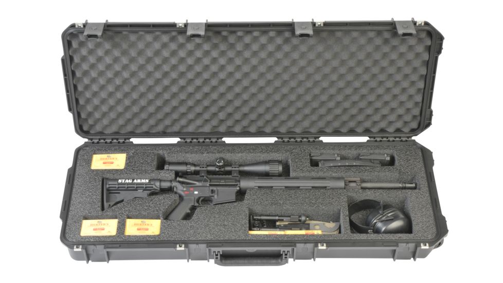 SKB Cases 3I-Series Hard Interior 42 1/2 Inch x 14 1/2 Inch x 5 1/2 Inch Single Rifle Case, Black, Interior 42 1/2 Inch x 14 1/2 Inch x 5 1/2 Inch, SKB3I-4214-AR