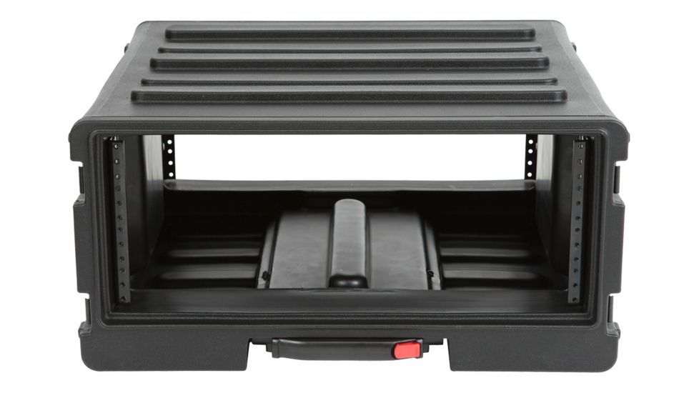 SKB Cases 4U Roto Rolling Rack w/ wheels and handle, Black, 19in x 7in 1SKB-R4UW