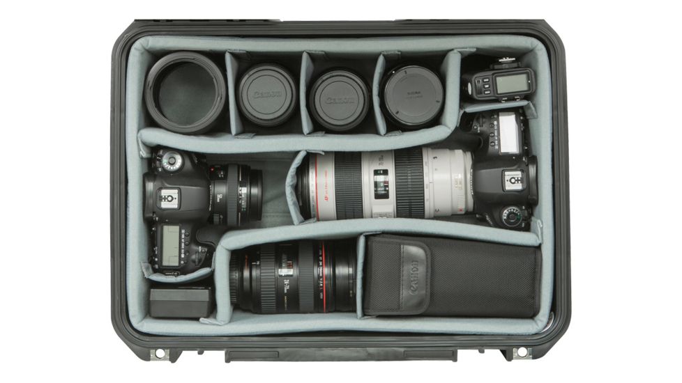 SKB Cases iSeries Case w/Think Tank Designed Photo Dividers and Lid Organizer, Black, 17.5in x 12in x 5.5in 3i-1813-7DL