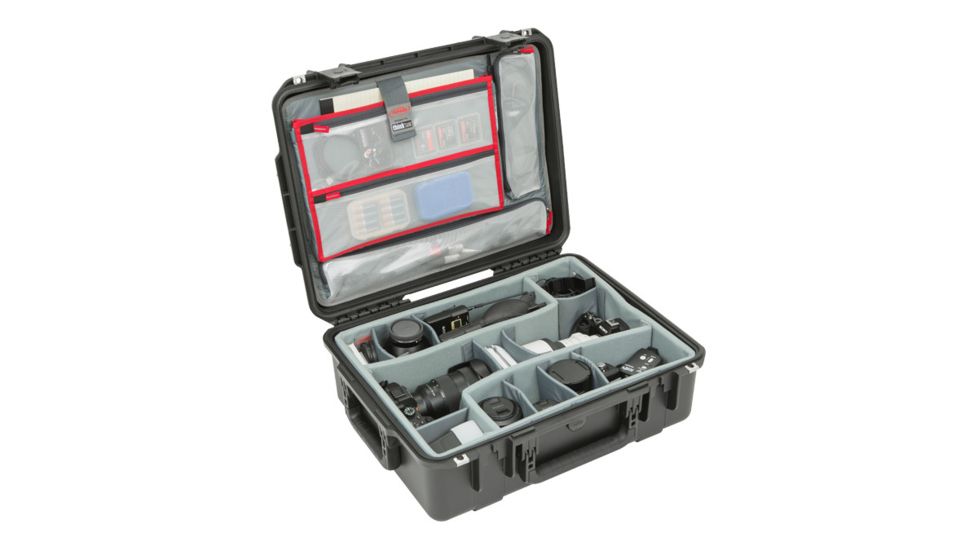 SKB Cases iSeries Case w/Think Tank Designed Photo Dividers and Lid Organizer, Black, 19.5in x 14.5in x 5.5in 3i-2015-7DL