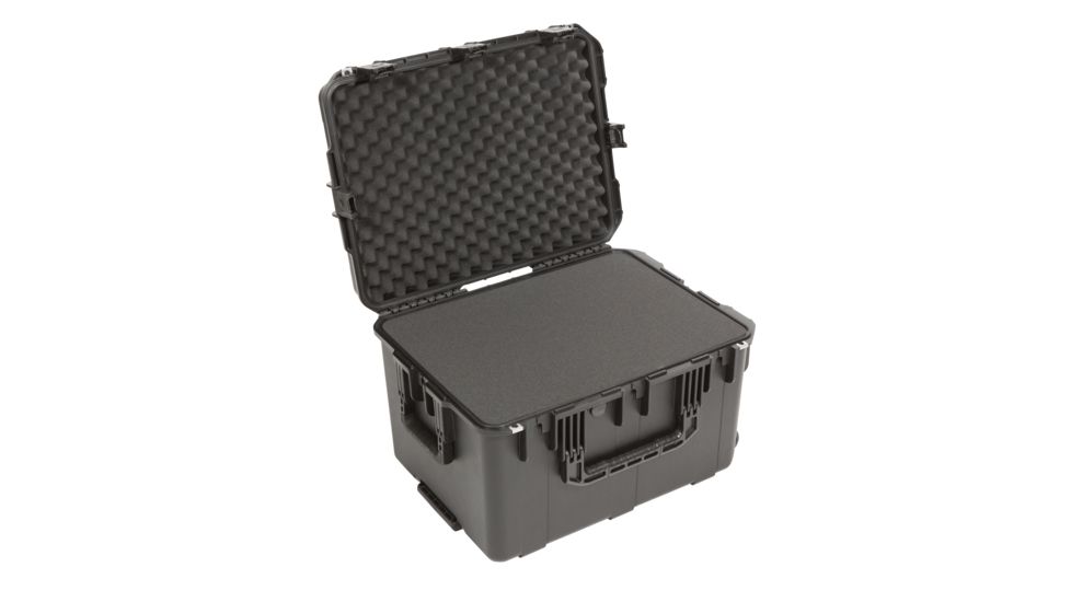 SKB Cases Mil-Std Waterproof Case 14in. Deep (w/ cubed foam, wheels &amp; pull handle) 23 x 17 x 14 3I-2317-14B-C