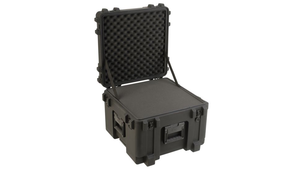SKB Cases Roto Mil-Std Waterproof Case 14 Deep w/ cubed foam, pull handle and wheels 19 x 19 x 14-1/2 3R1919-14B-CW