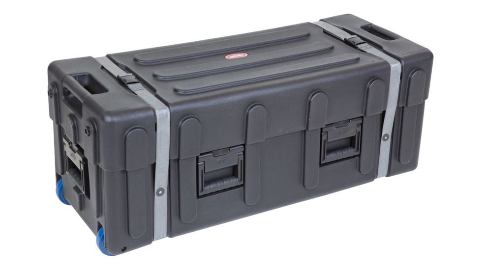 SKB Cases Roto-Molded Large Drum Hardware Case w/Wheels, Black, 42in x16in x 16.50in 1SKB-DH4216W