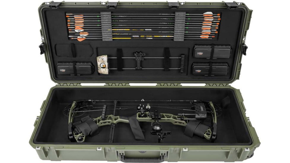 SKB Cases Seres Large Bow Case, OD Green, Grey Plush, 3i-4217-PLP-M