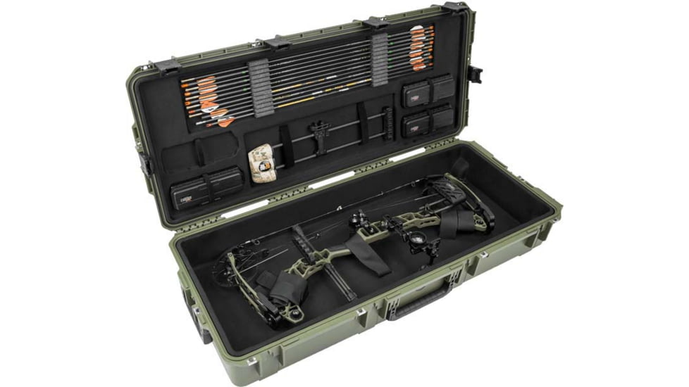 SKB Cases Seres Large Bow Case, OD Green, Grey Plush, 3i-4217-PLP-M