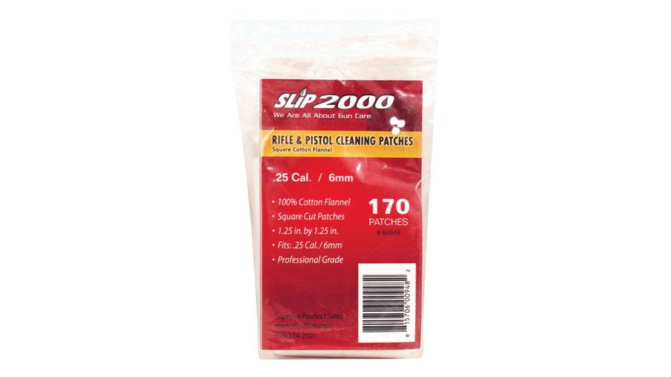 Slip 2000 Cleaning Patches 1.25'' Square 25cal/6mm 170-bag