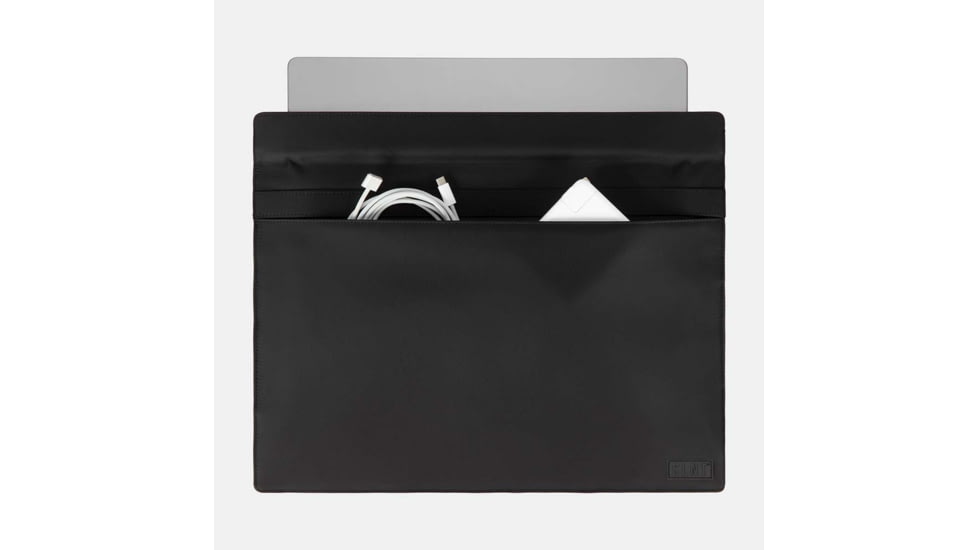 SLNT Faraday Laptop Sleeve, Black Leather, 15/16in, SPS-L15BL